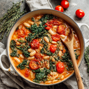 Creamy Vegan Tomato White Bean Stew