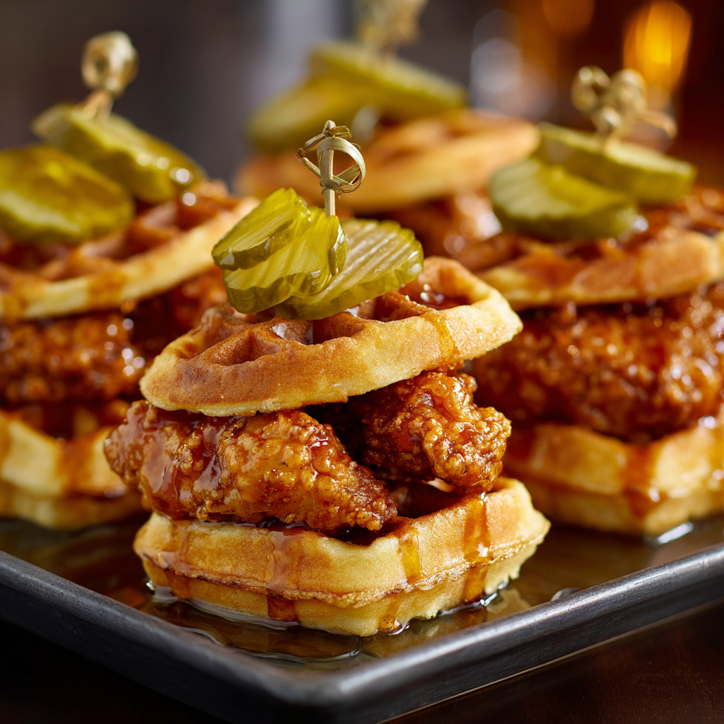Hot Honey Wings & Waffle Sliders