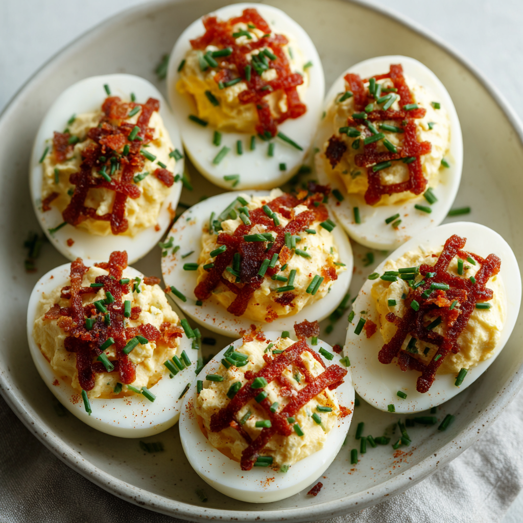 Football Deviled Eggs