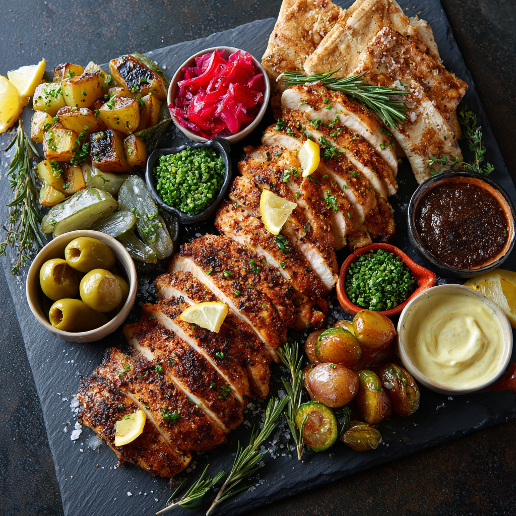 Chicken Breast Tasting Board