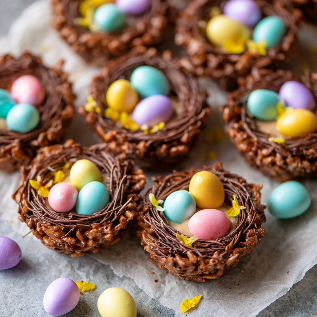 Chocolate Nest Cookies with Mini Eggs