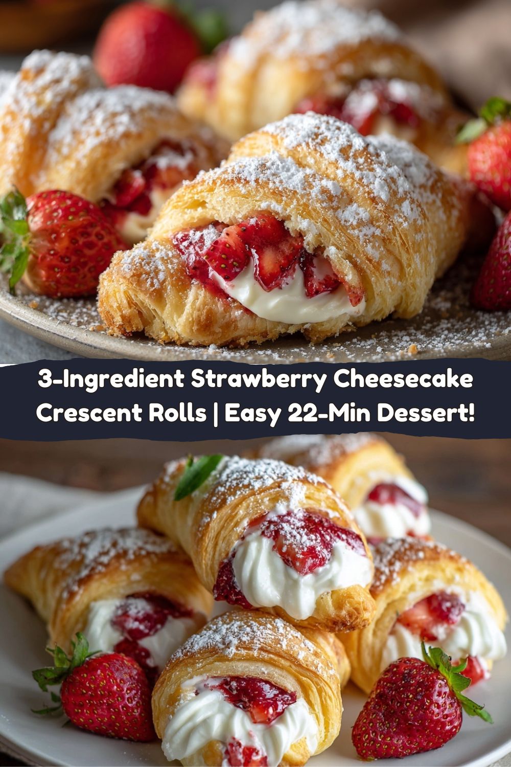 Strawberry Cheesecake Crescent Rolls