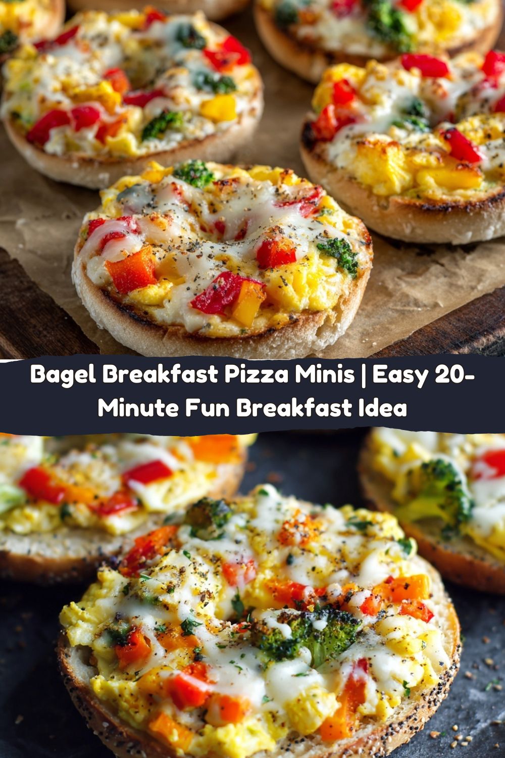 Bagel Breakfast Pizza Minis