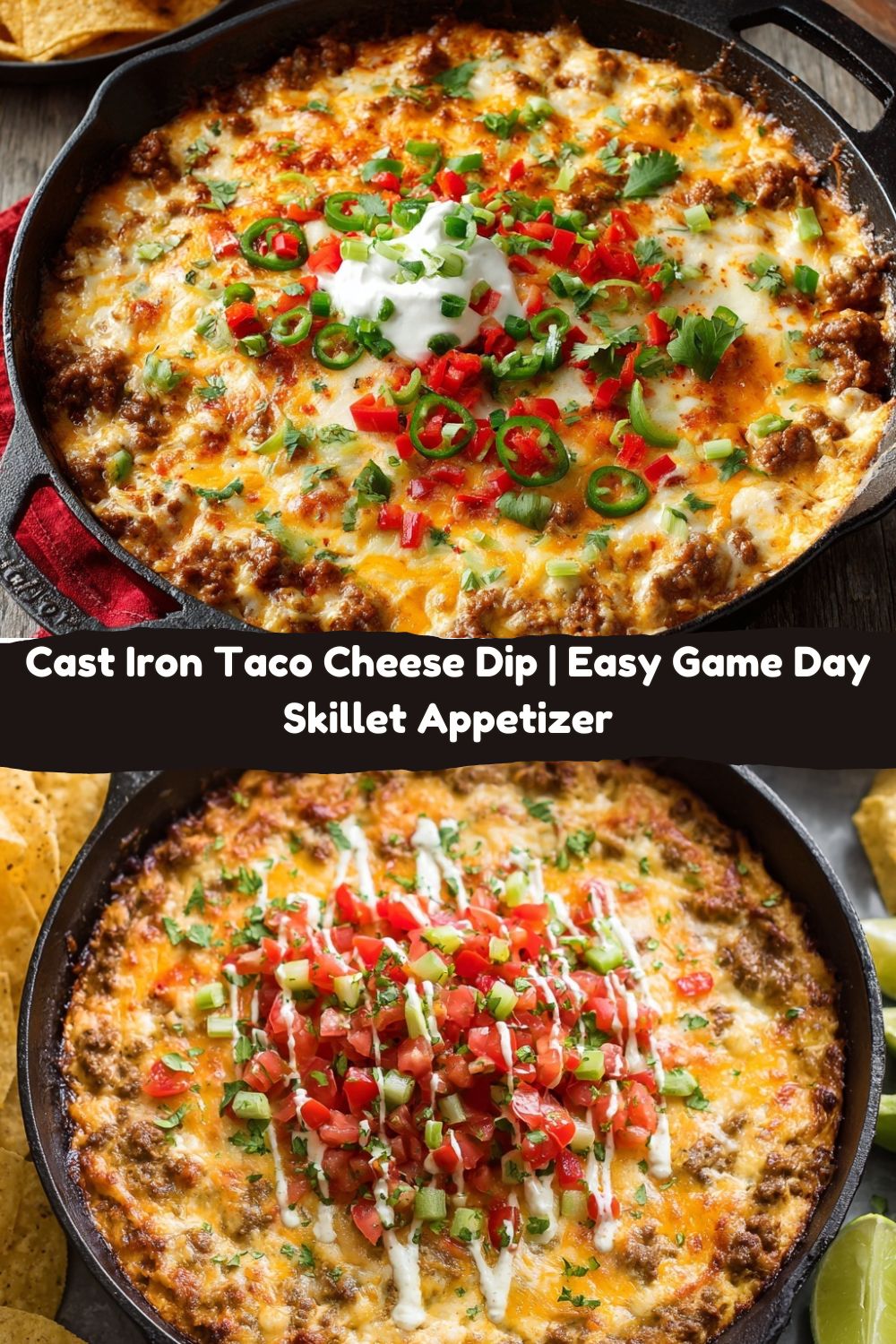 Cast Iron Taco Cheese Dip