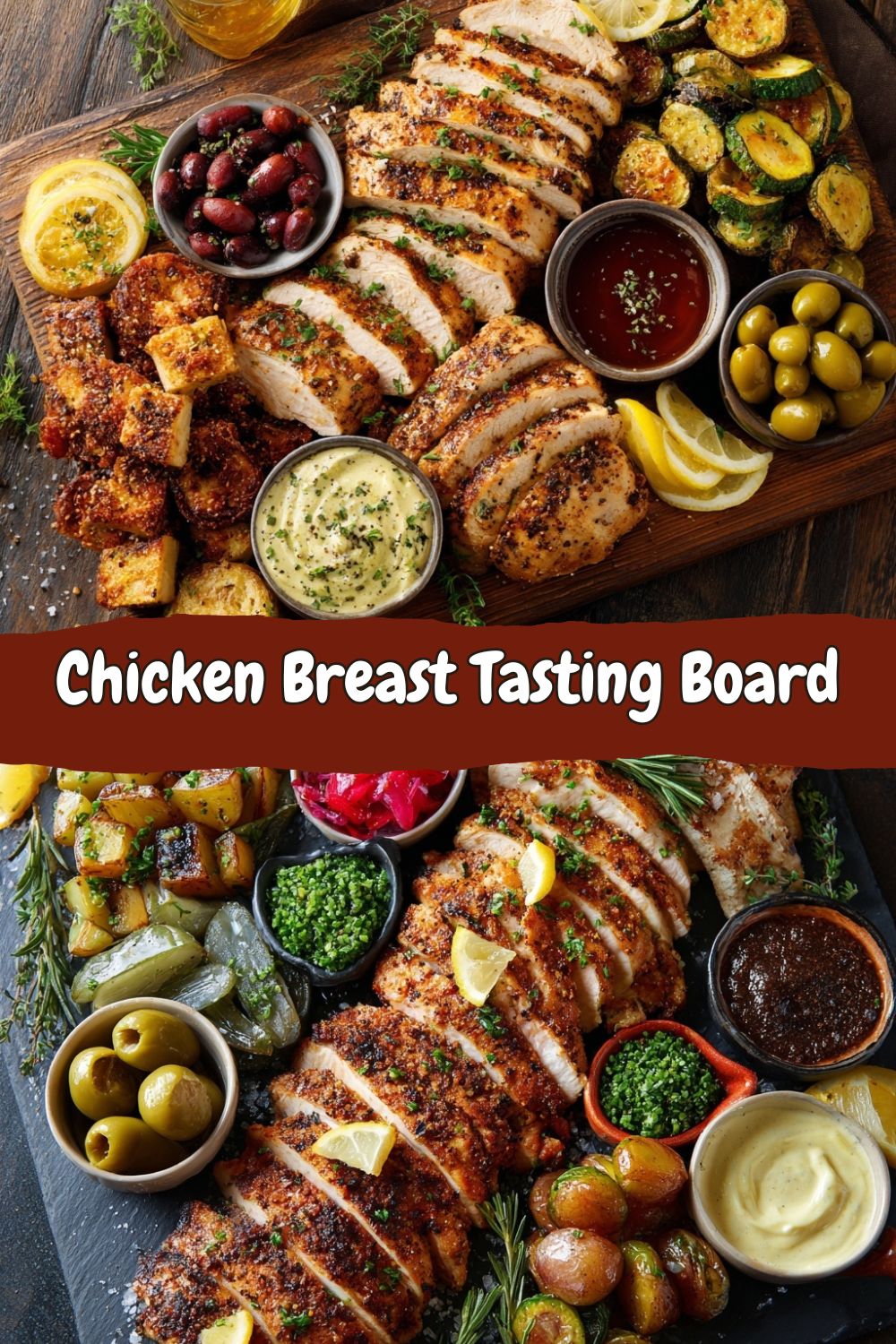 Chicken Breast Tasting Board