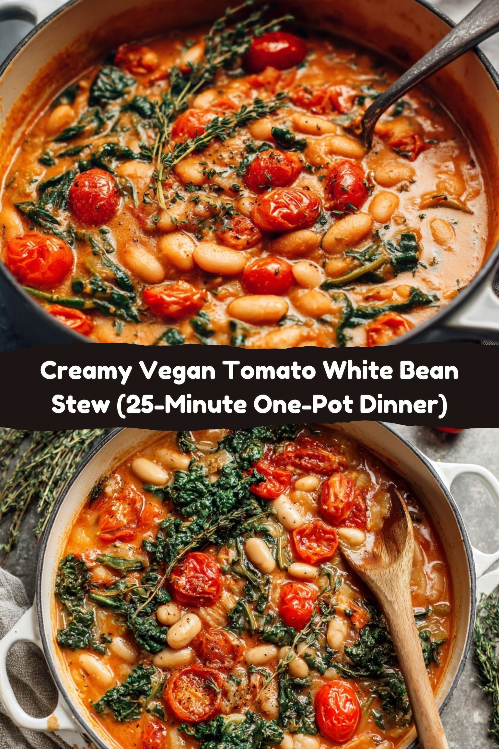 Creamy Vegan Tomato White Bean Stew
