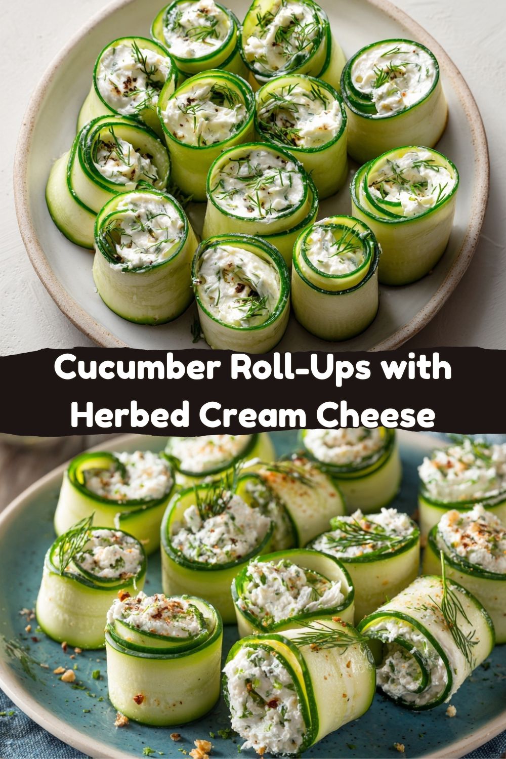 Cucumber Roll-Ups with Herbed Cream Cheese