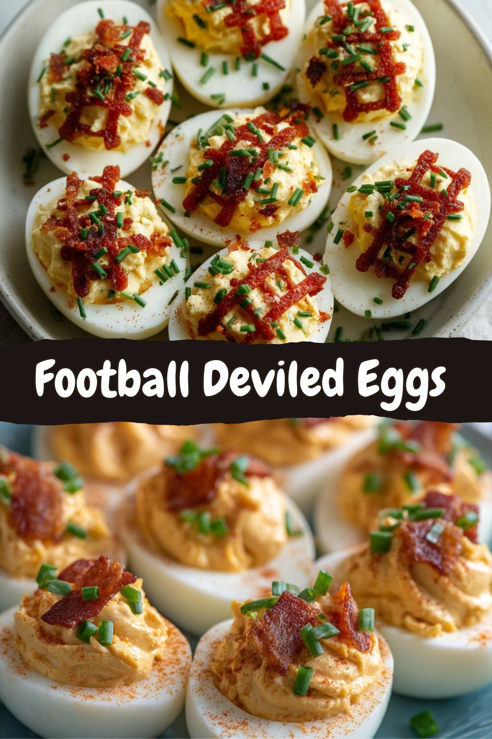Football Deviled Eggs