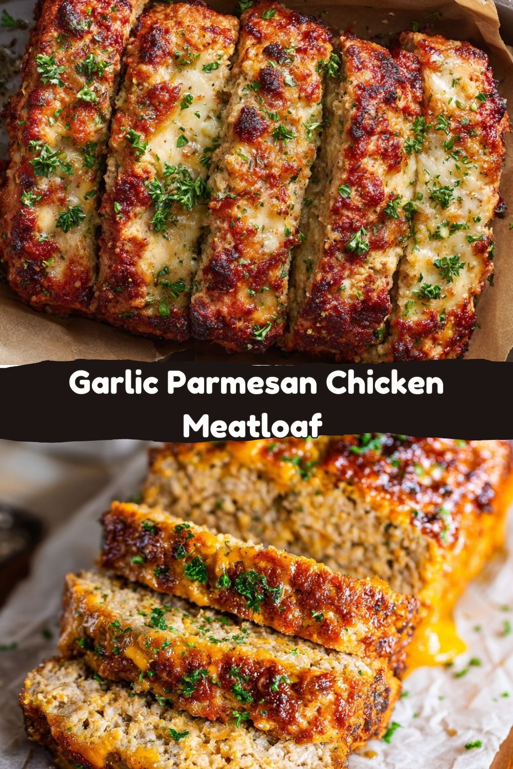 Garlic Parmesan Chicken Meatloaf