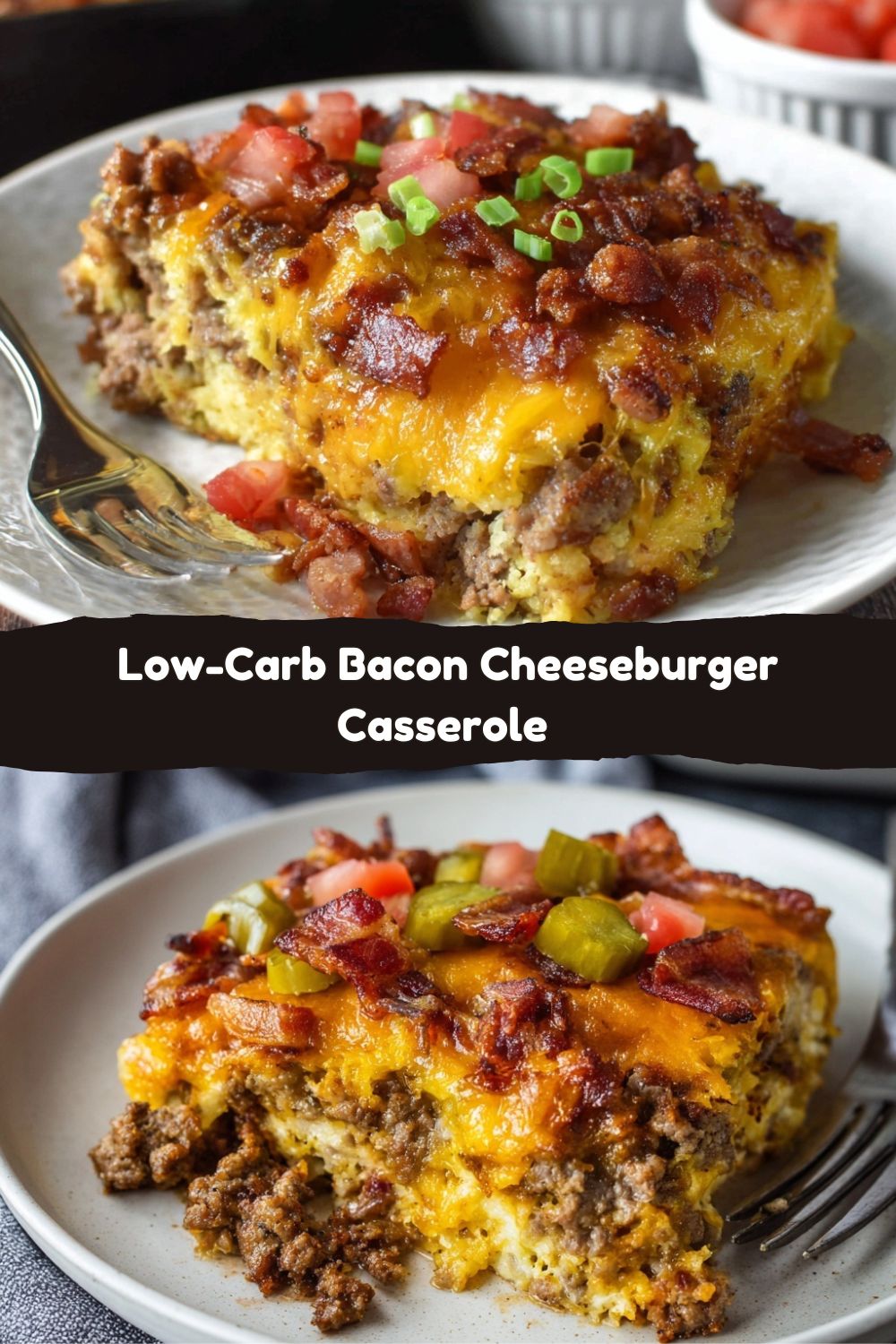 Low-Carb Bacon Cheeseburger Casserole