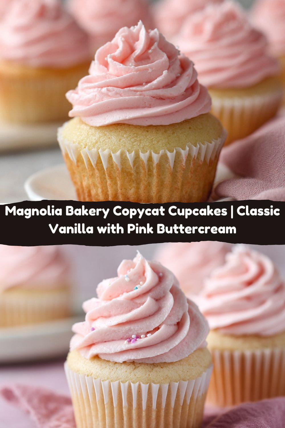 Copycat Magnolia Bakery Vanilla Cupcakes