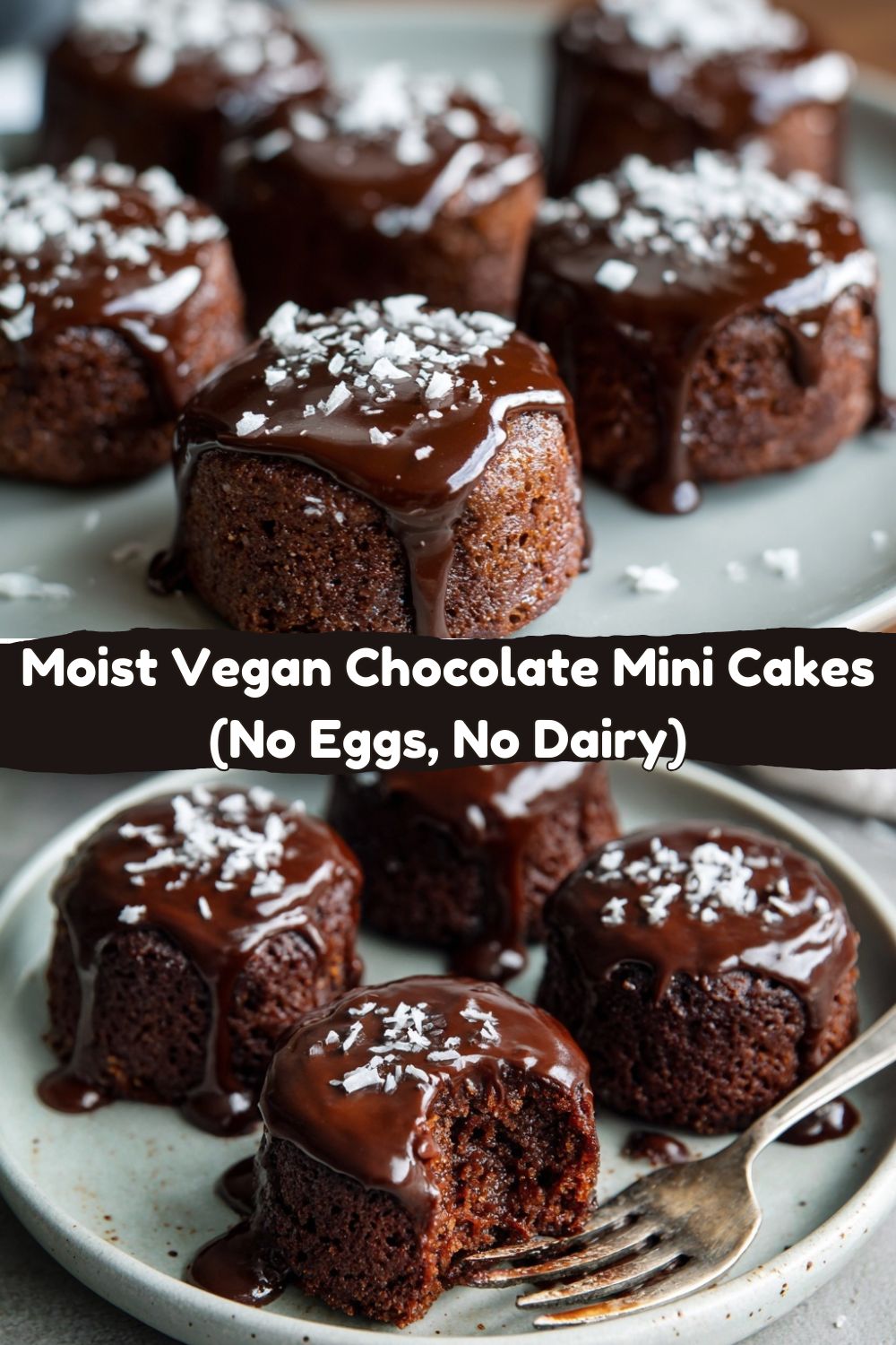 Vegan Chocolate Mini Cakes with Coconut Milk Ganache