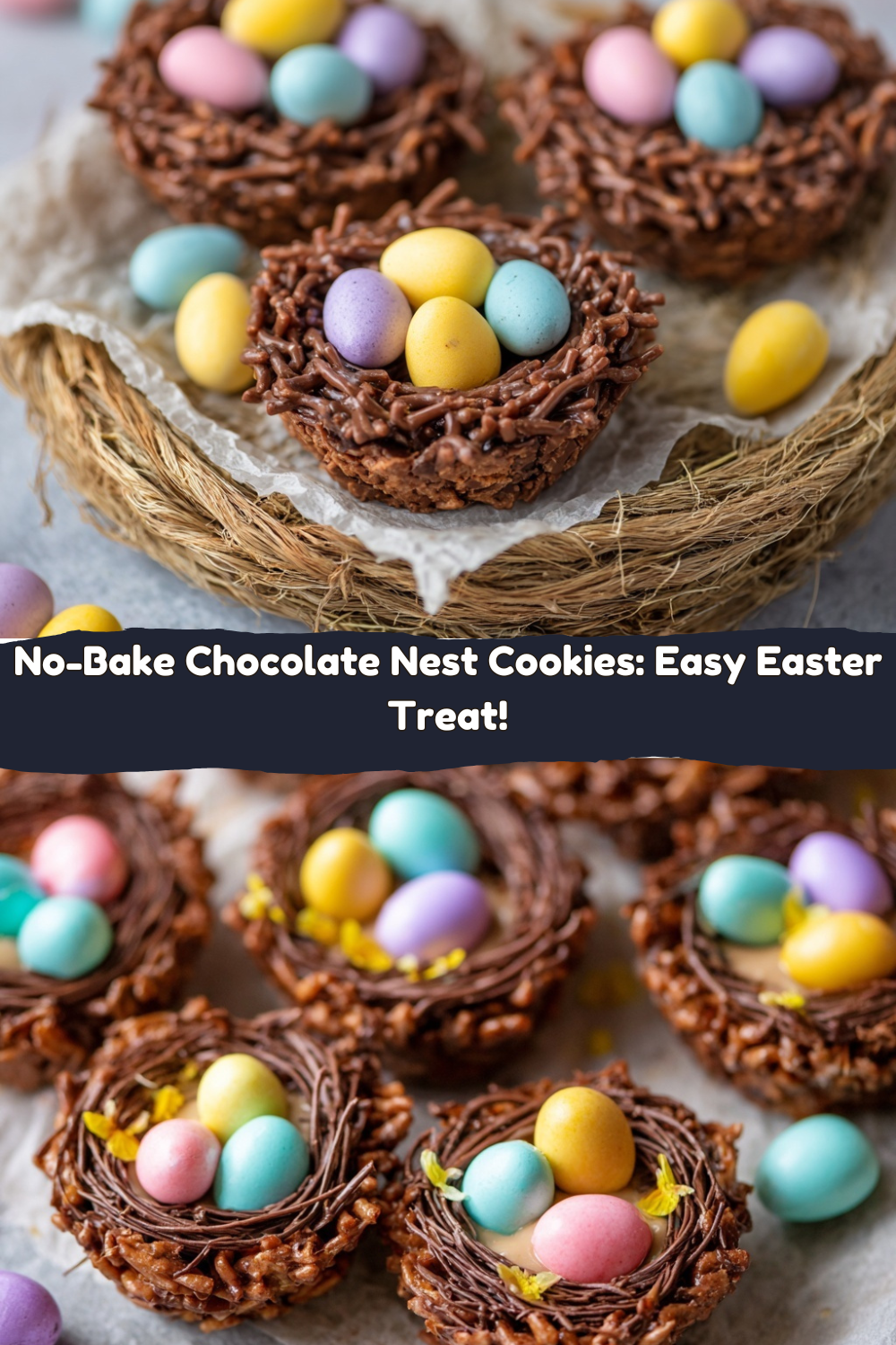 Chocolate Nest Cookies with Mini Eggs