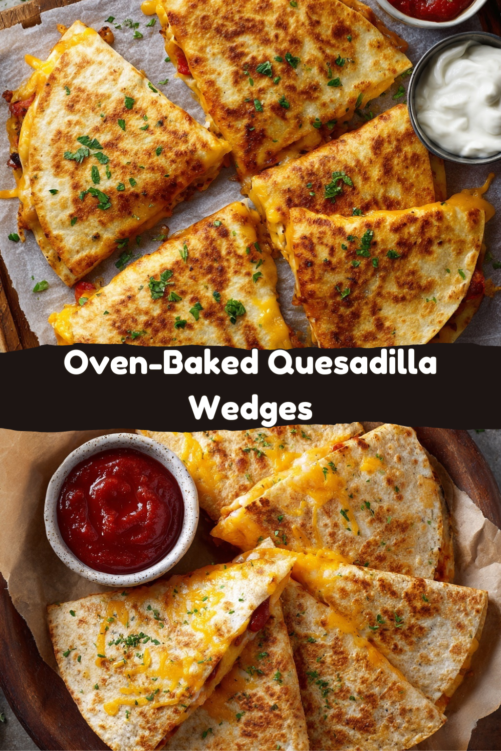 Oven-Baked Quesadilla Wedges