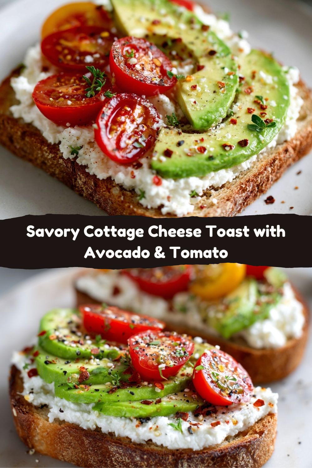 Savory Cottage Cheese Toast with Avocado