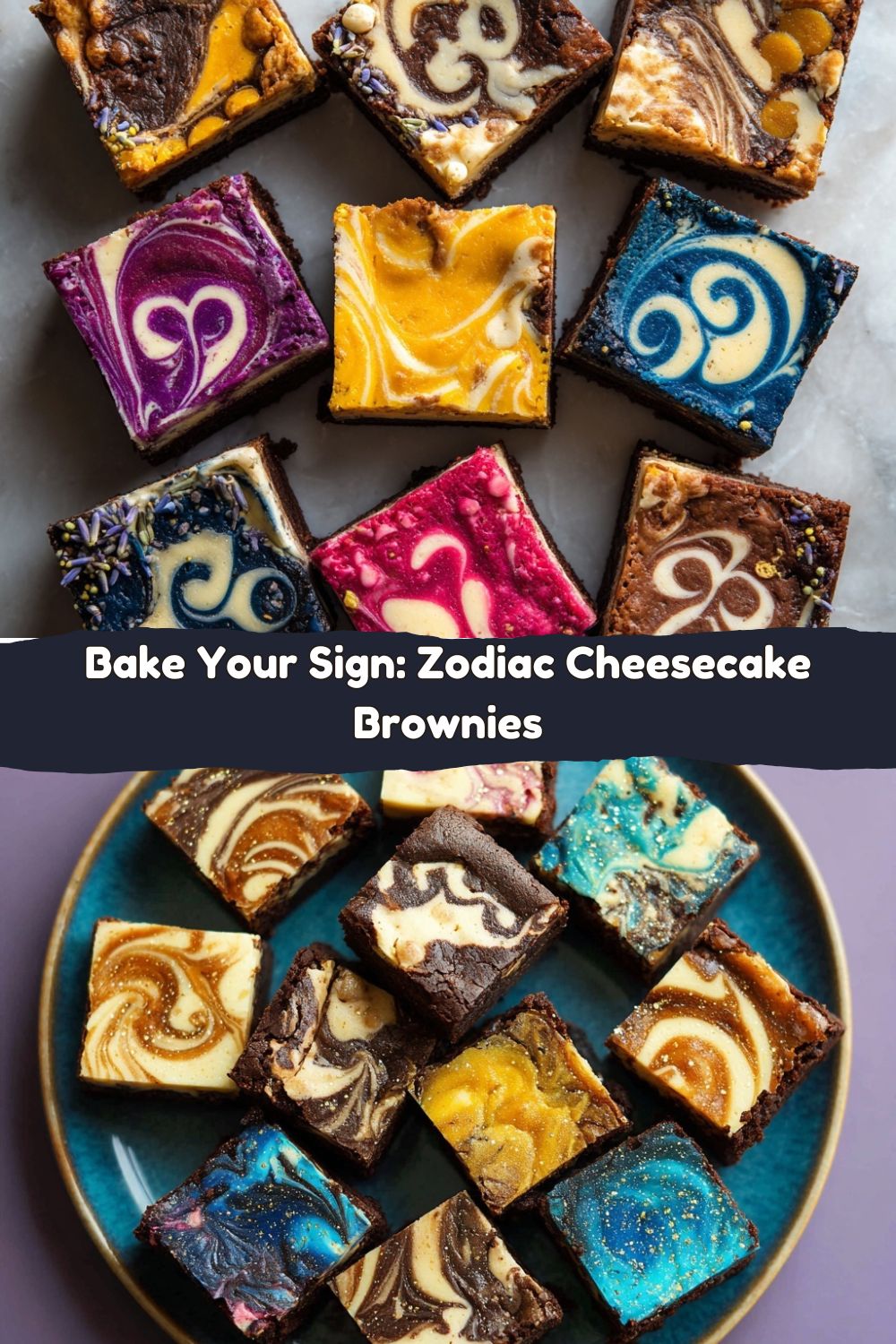 Zodiac Cheesecake Brownies