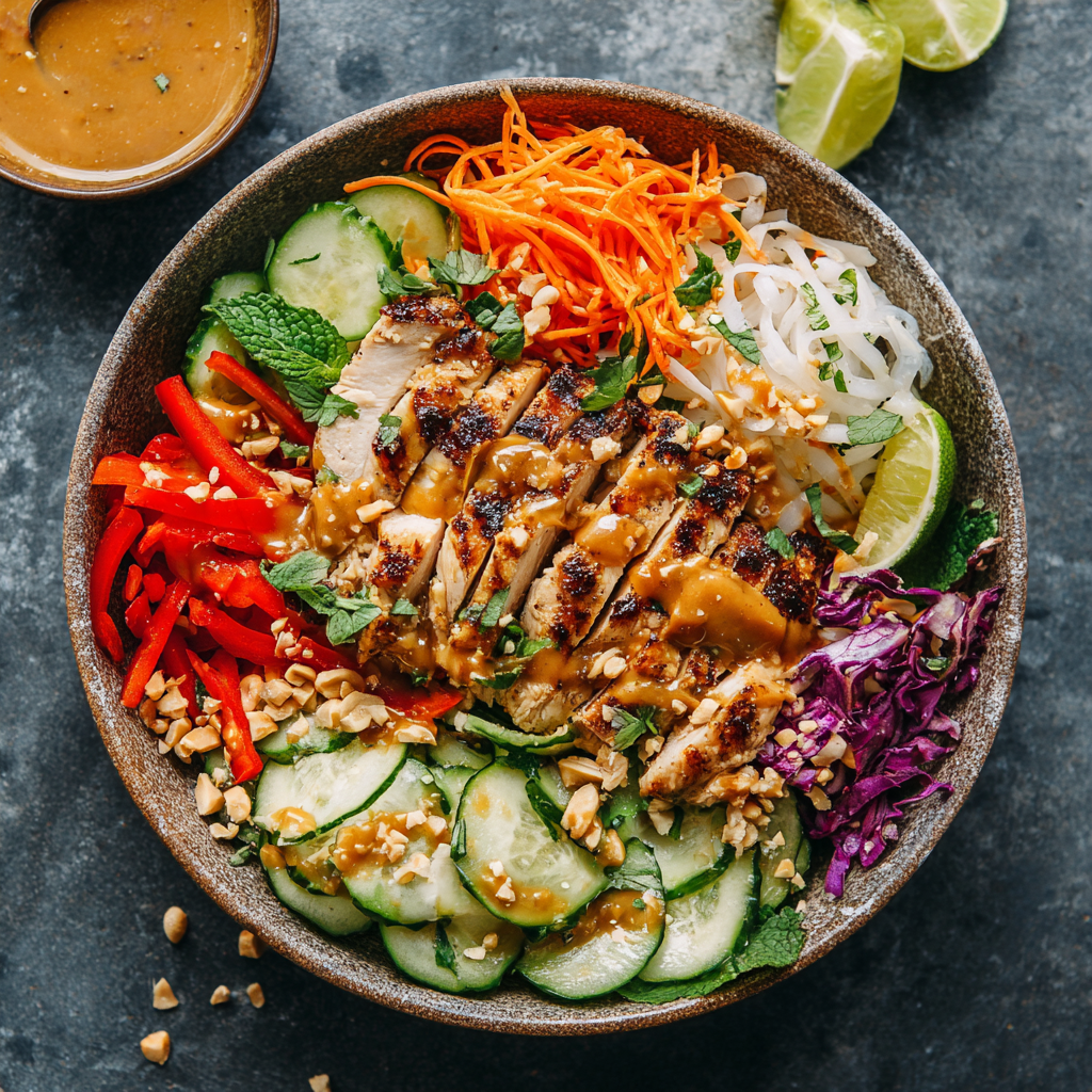 Easy Chicken Satay Bowls