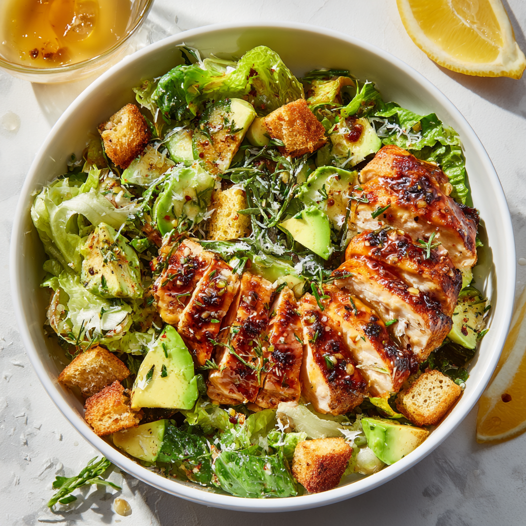 Hot Honey Chicken Caesar Salad