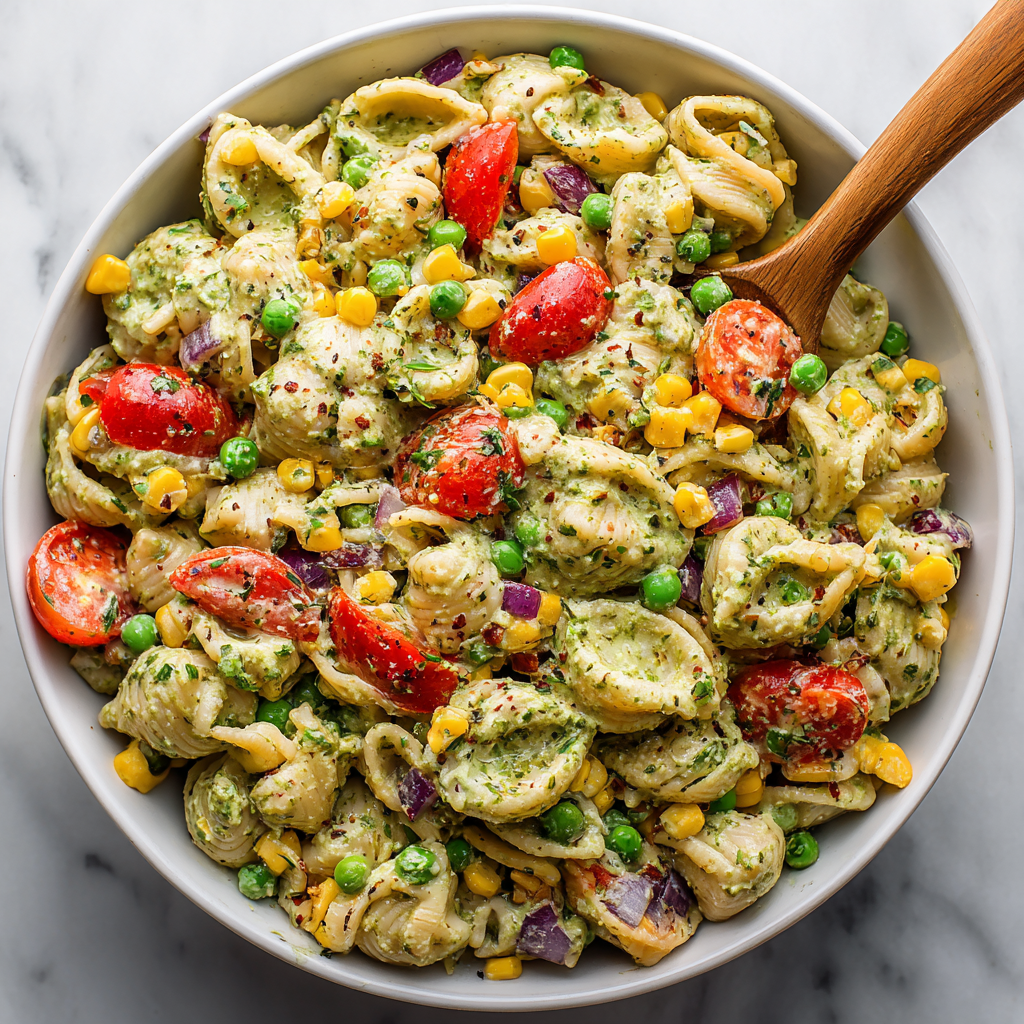 Creamy Pesto Pasta Salad