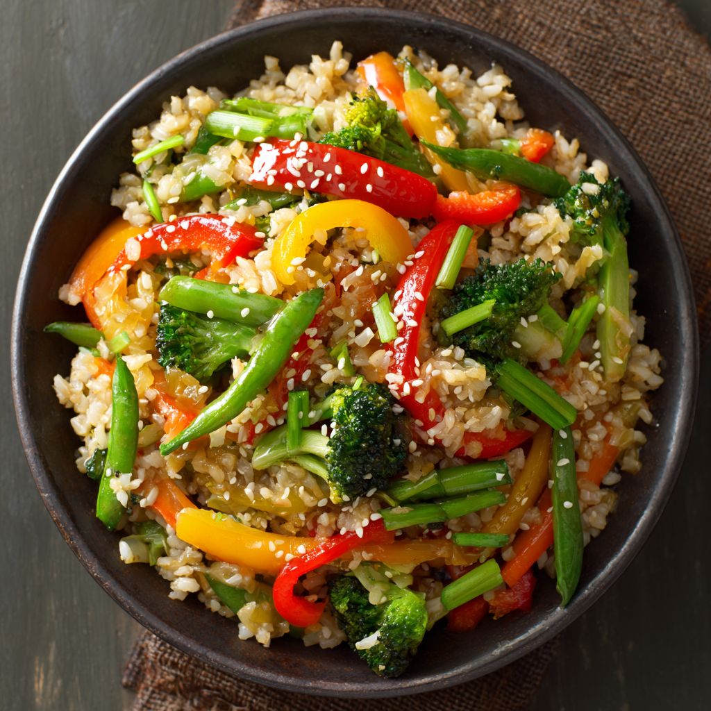 Brown Rice and Vegetable Stir-Fry