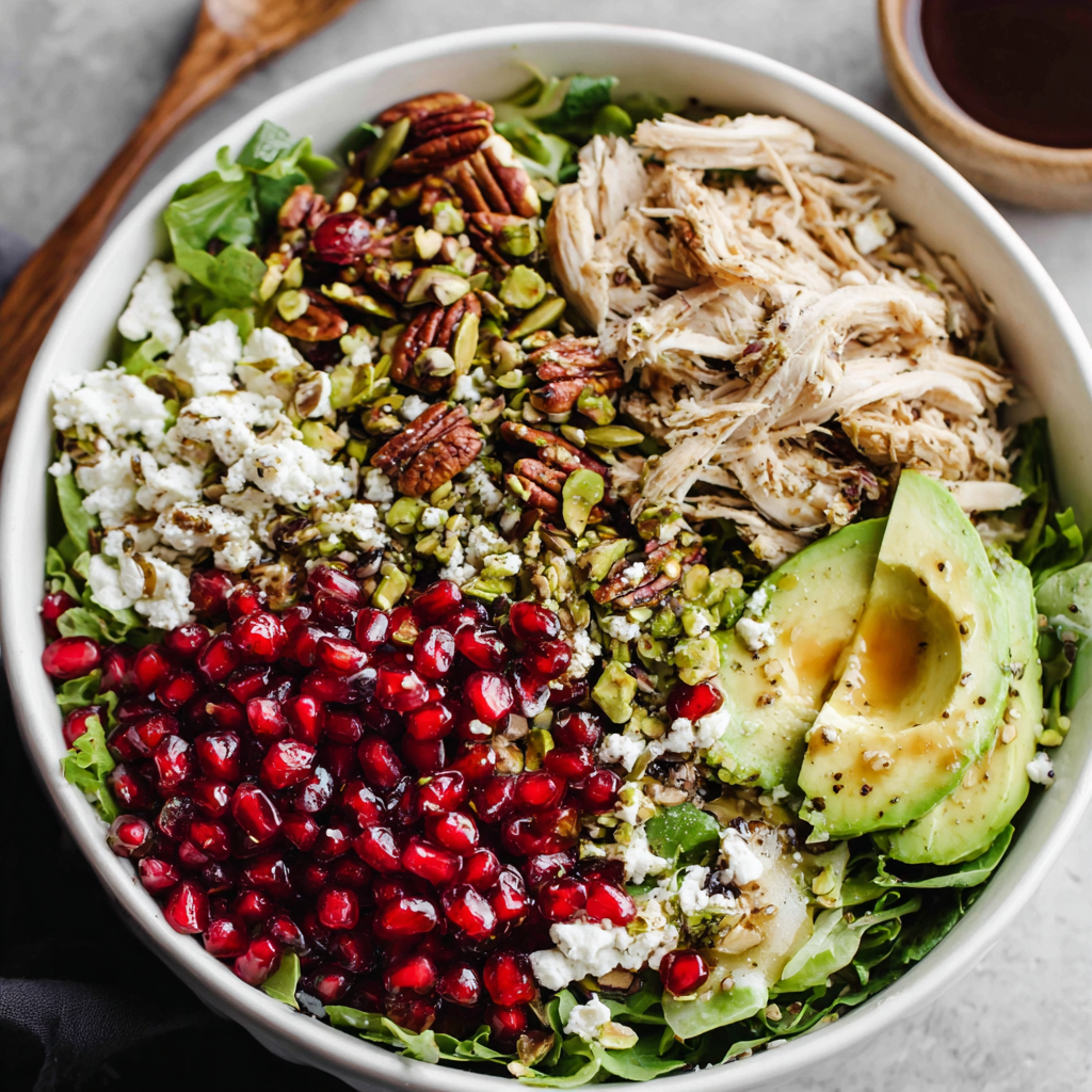 Pomegranate Pistachio Protein Salad