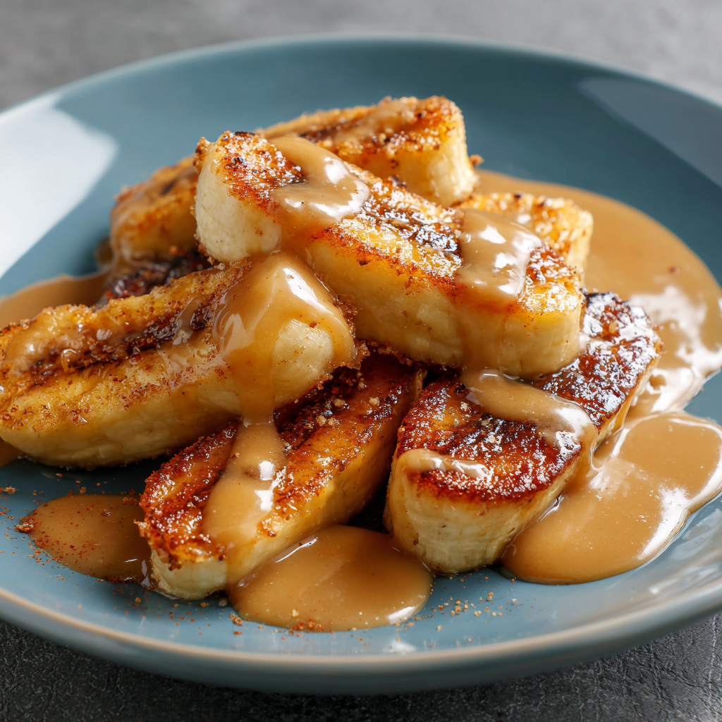 Fried Bananas with Cinnamon Butter Sauce