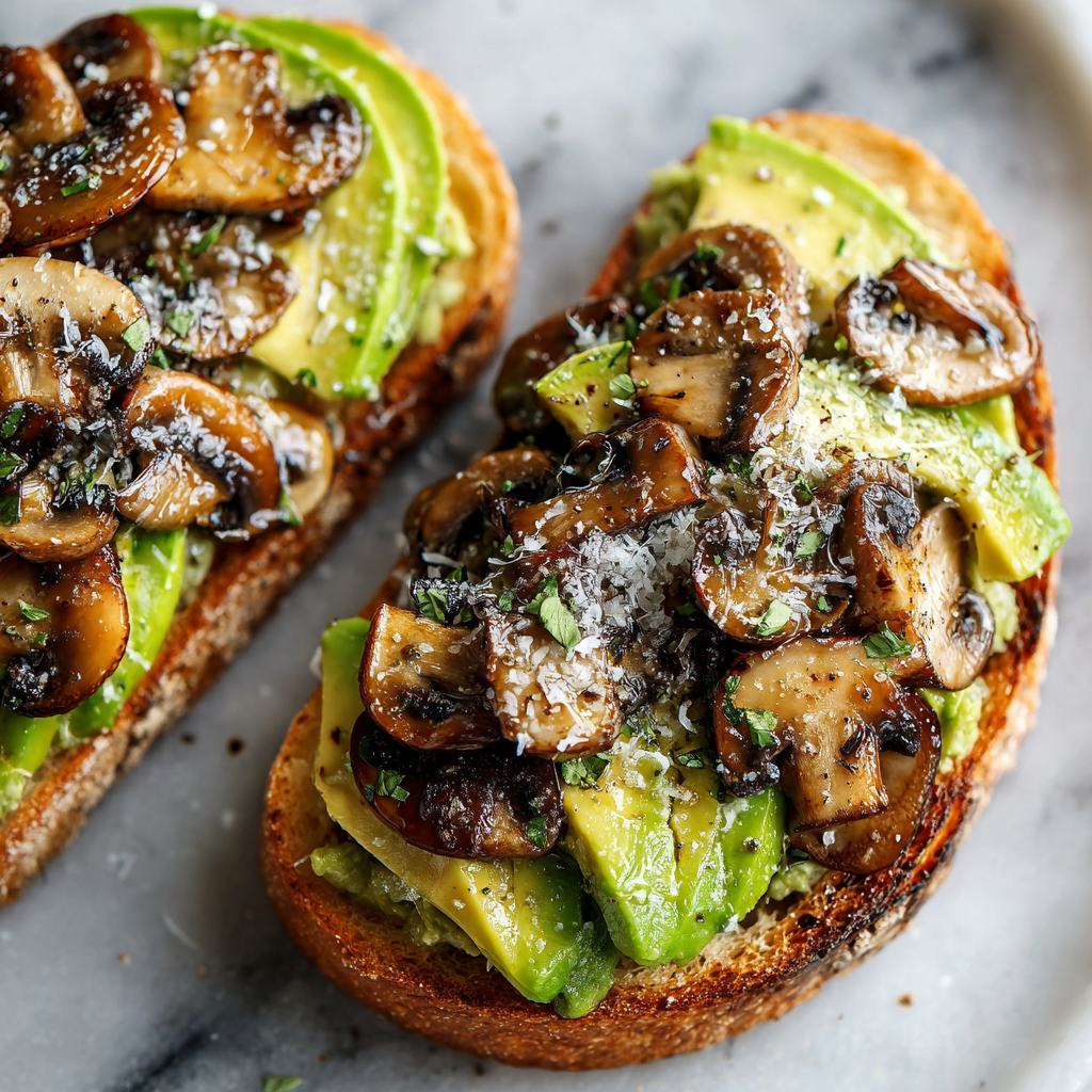 Garlic Mushroom Avocado Toast