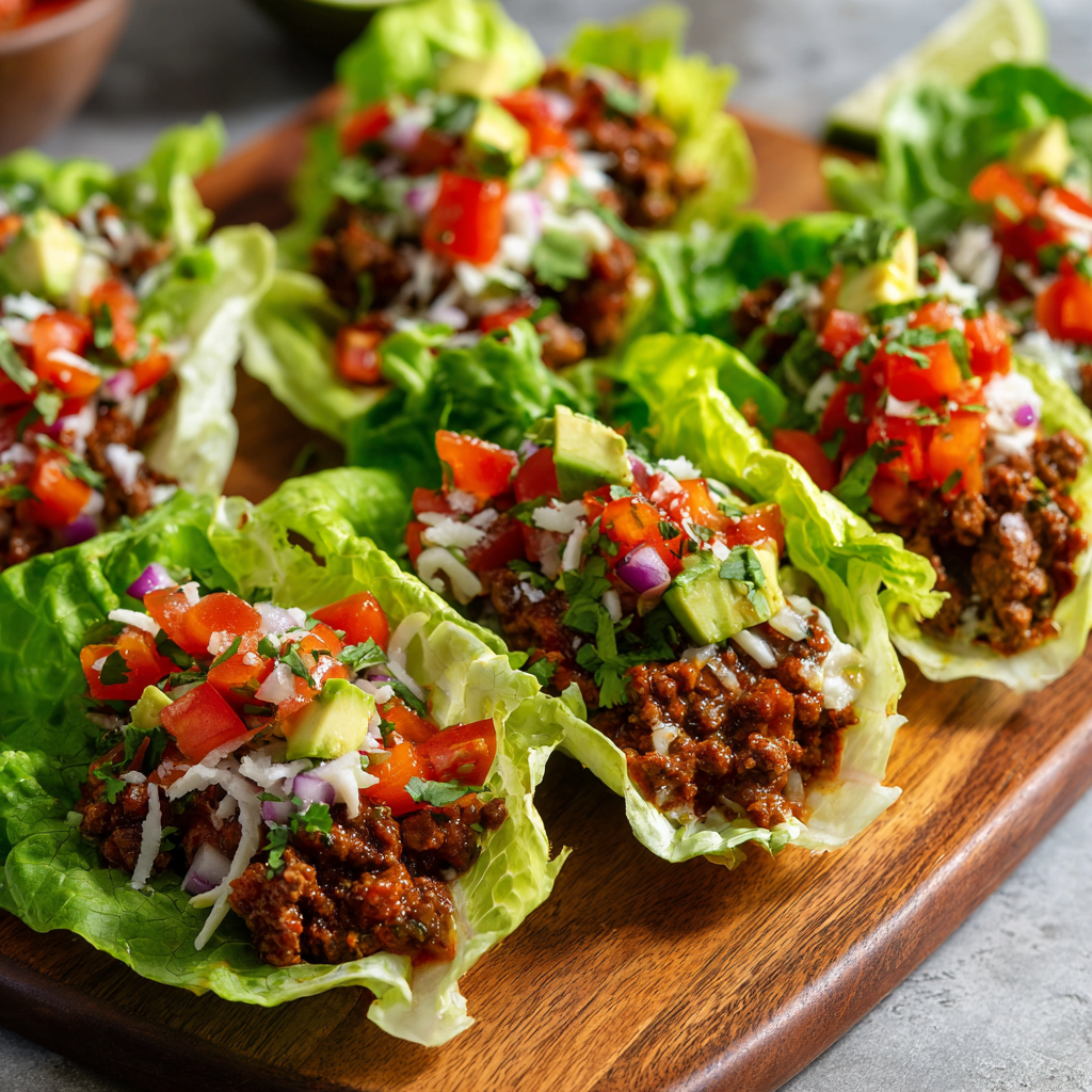 Mini Soft Tacos with Lettuce Wraps