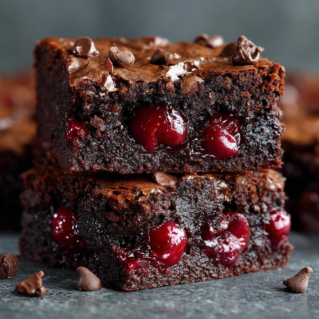 Dark Chocolate Cherry Brownies
