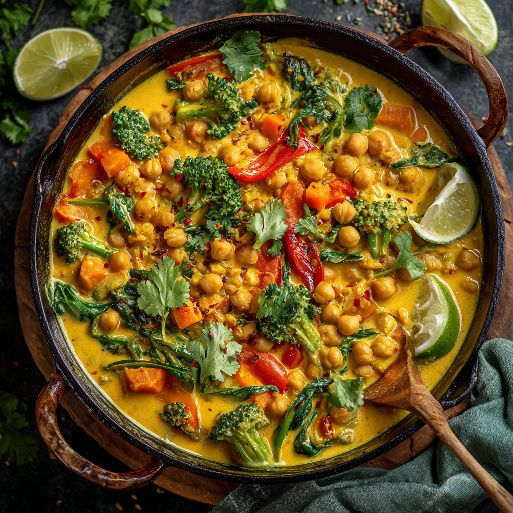 Creamy Vegetable Chickpea Coconut Curry