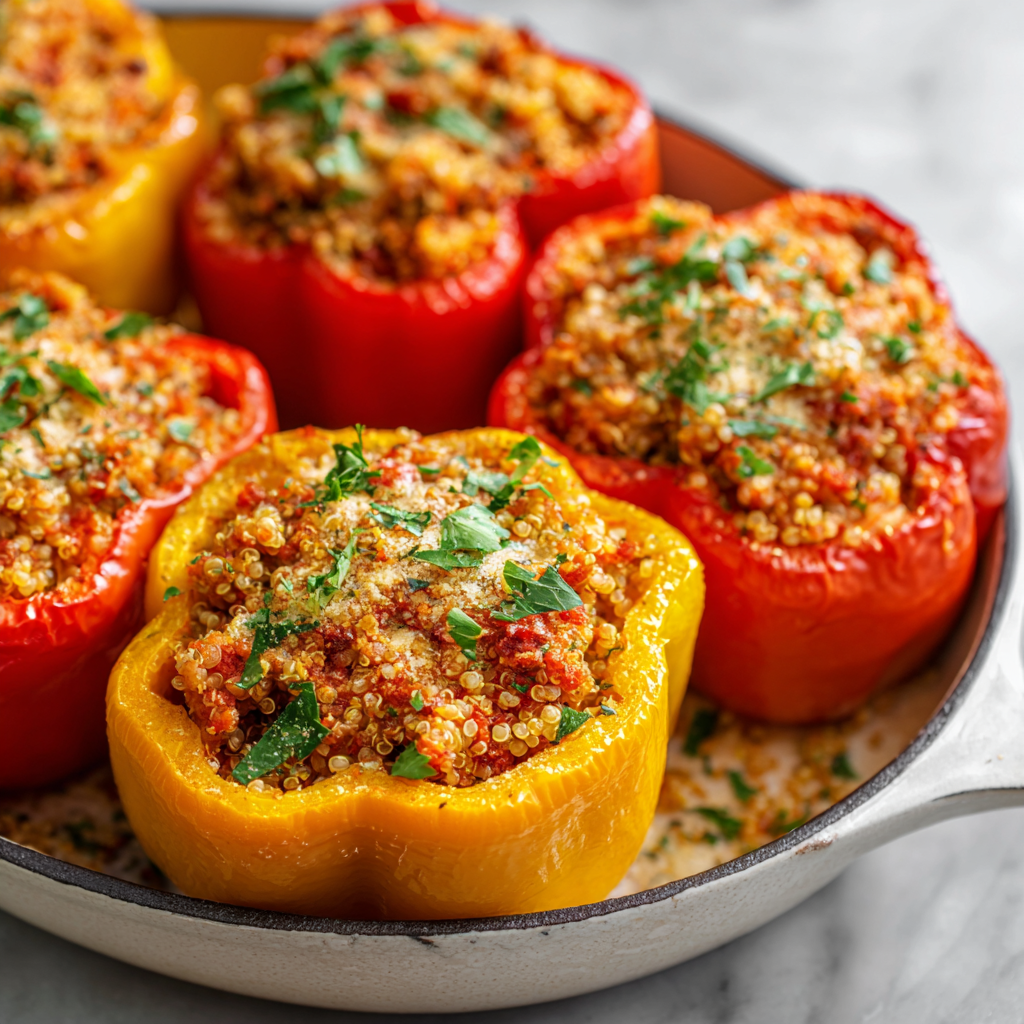 Stuffed Bell Peppers with Turkey and Quinoa