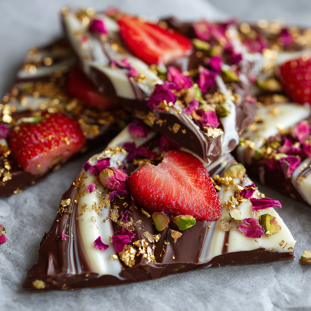 Chocolate-Strawberry Love Bark
