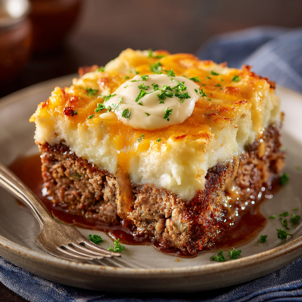 Meatloaf & Mashed Potato Bake