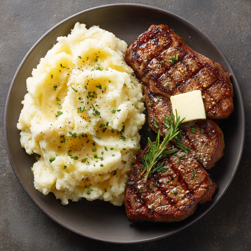 Steak and Mashed Potatoes