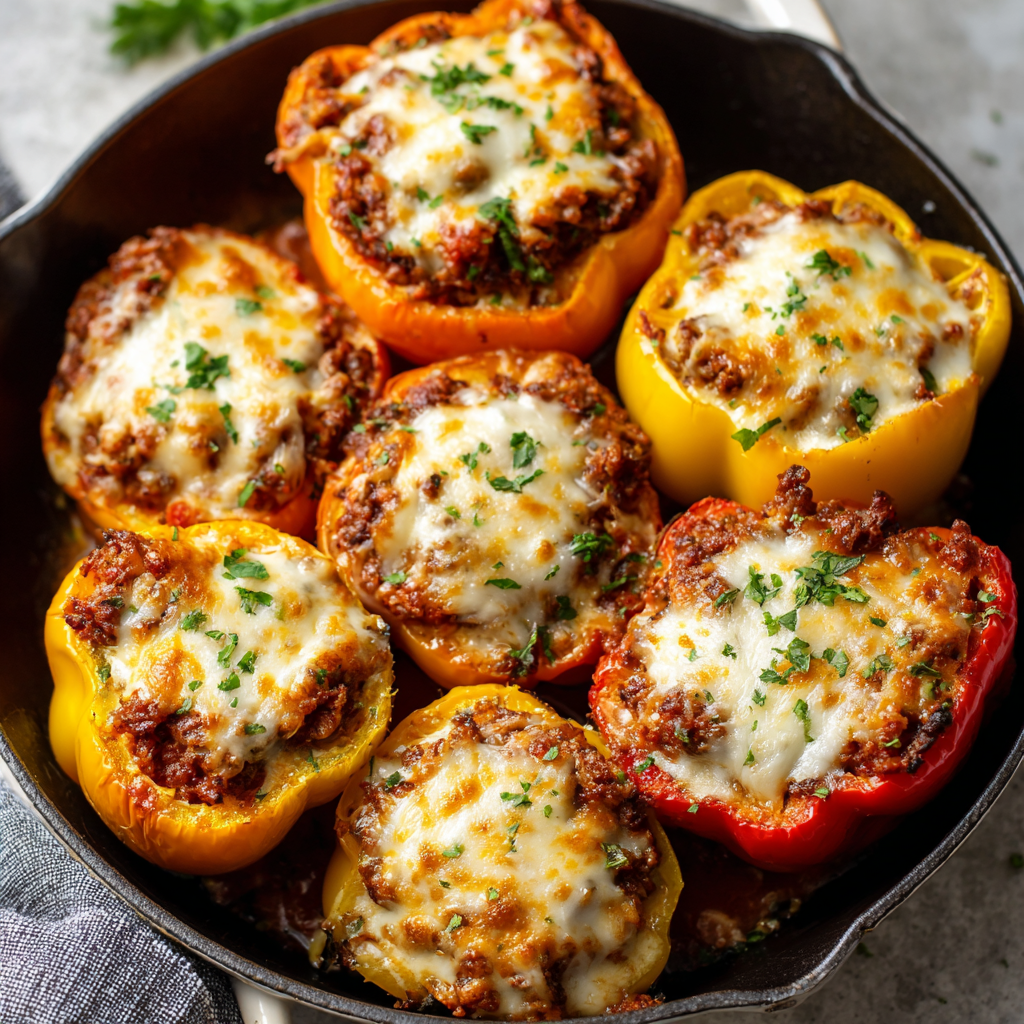 Baked Lasagna Stuffed Peppers