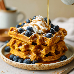 Protein Pumpkin Waffles