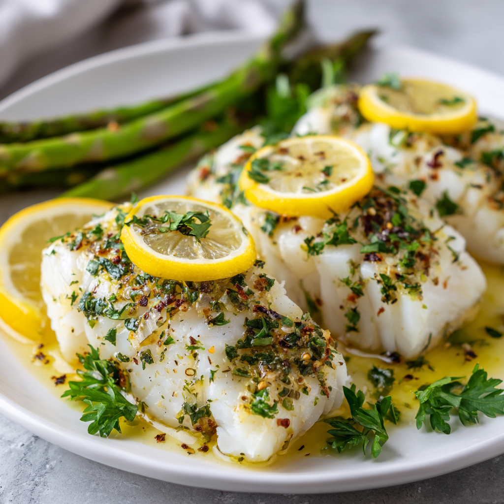 Baked Cod with Lemon & Herbs