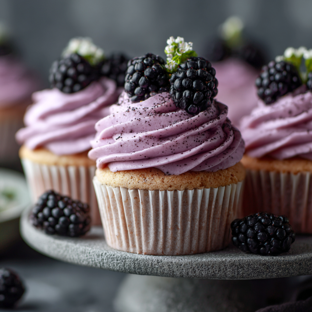 Blackberry Earl Grey Cupcakes