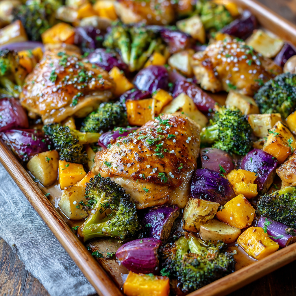 One Pan Maple Dijon Chicken Dinner