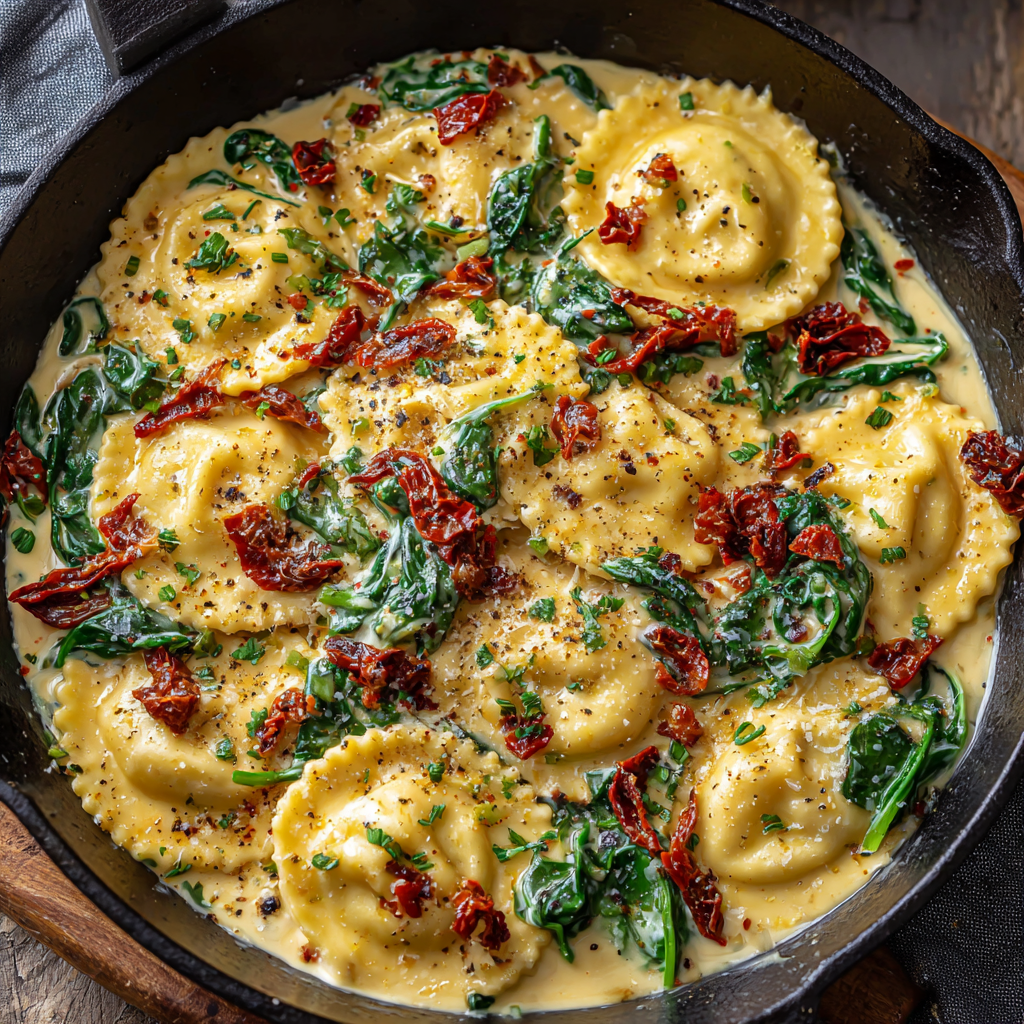 Creamy Tuscan Ravioli