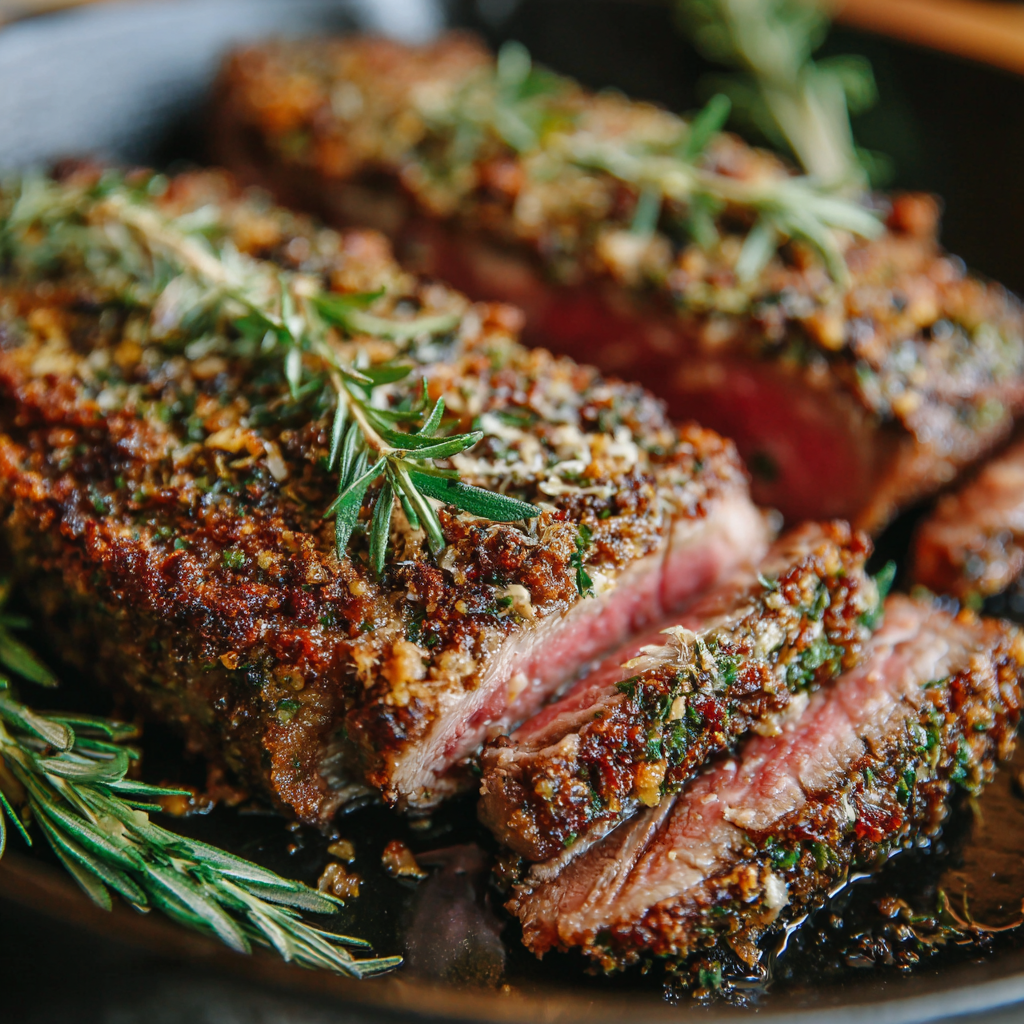 Herb-Crusted Strip Steak