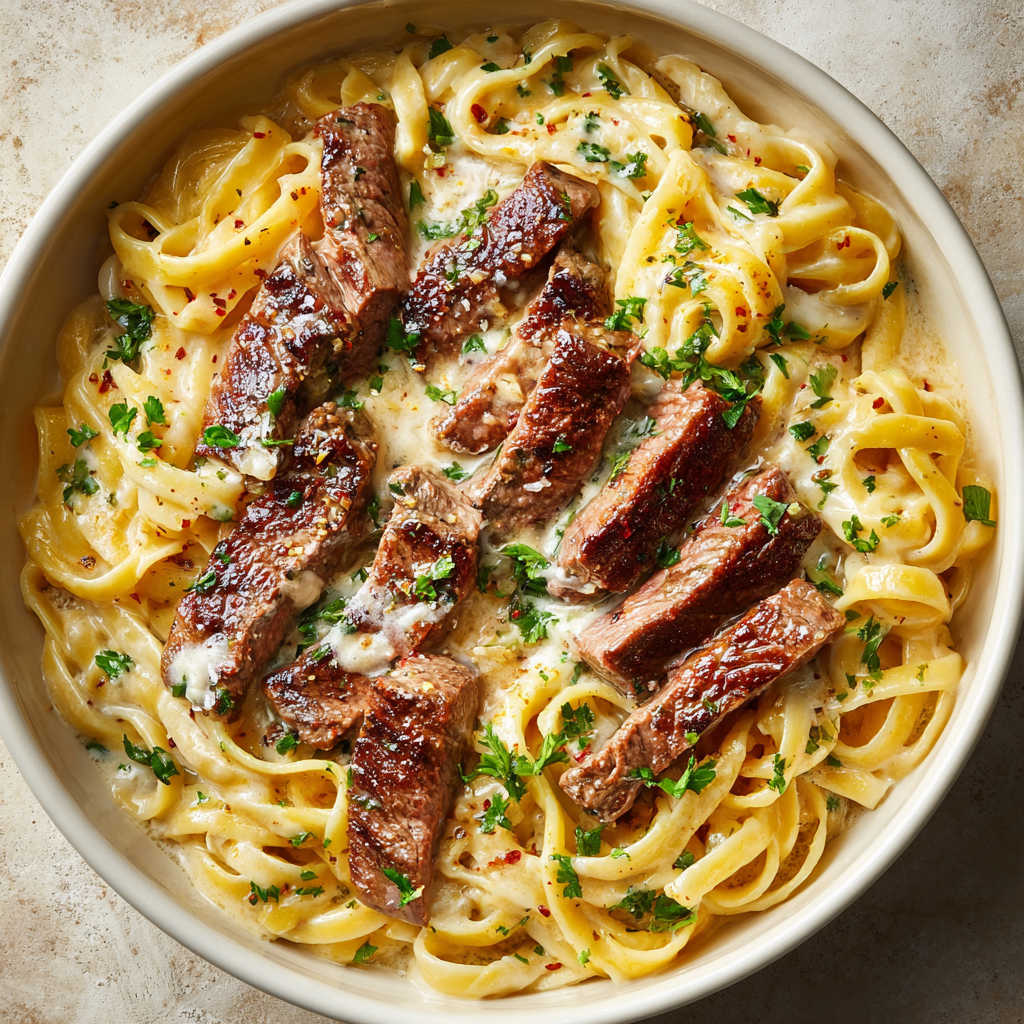 Creamy Steak Pasta