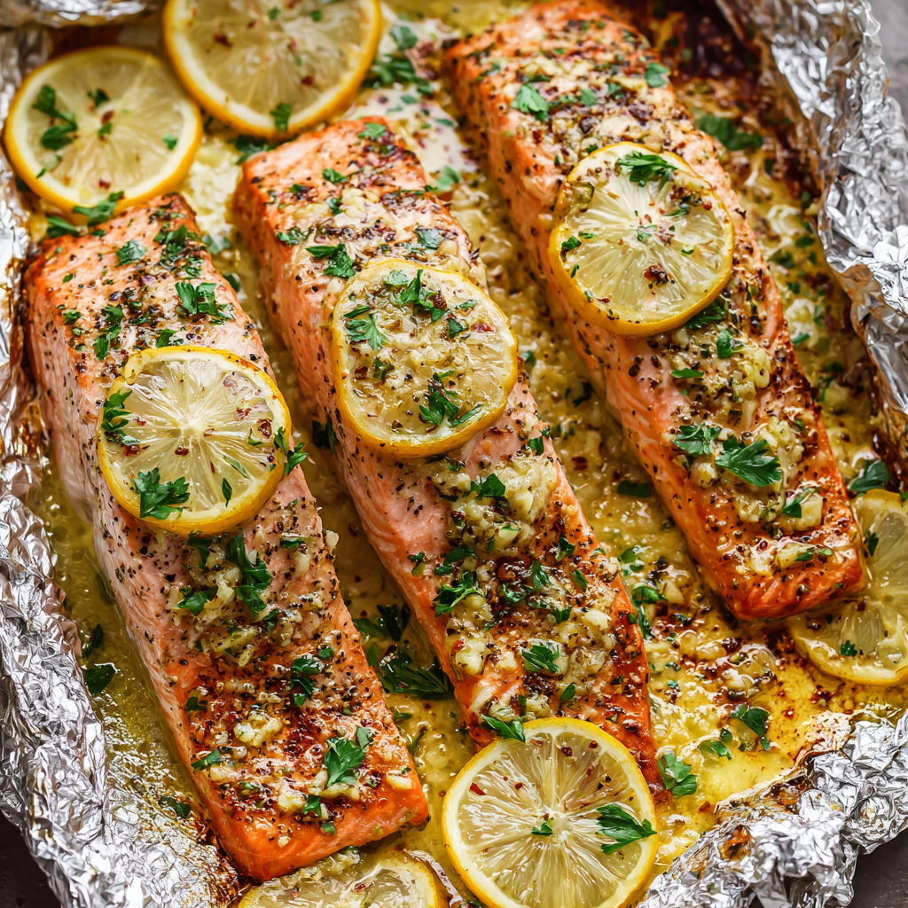 Sheet Pan Lemon Garlic Butter Salmon