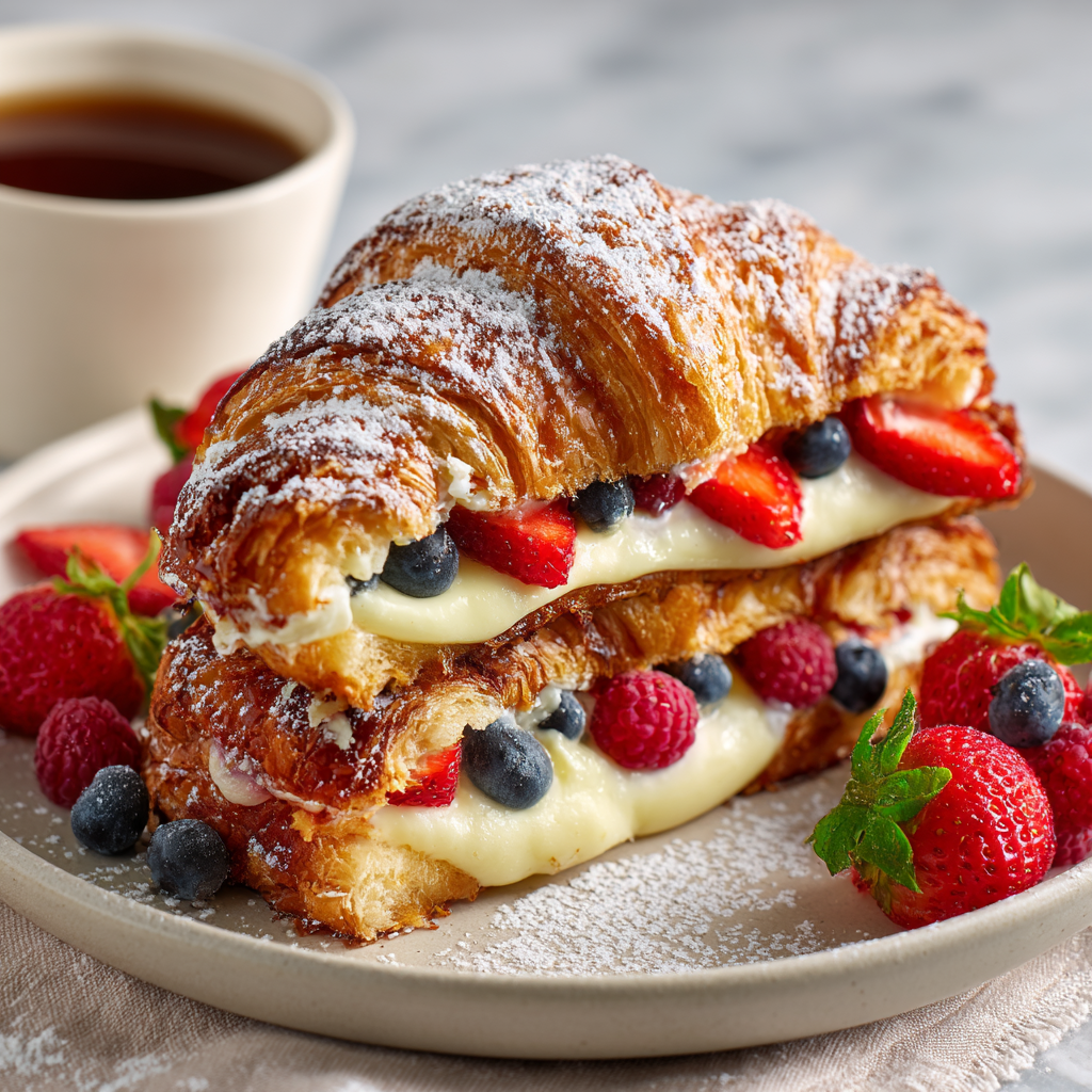 Stuffed Croissant French Toast
