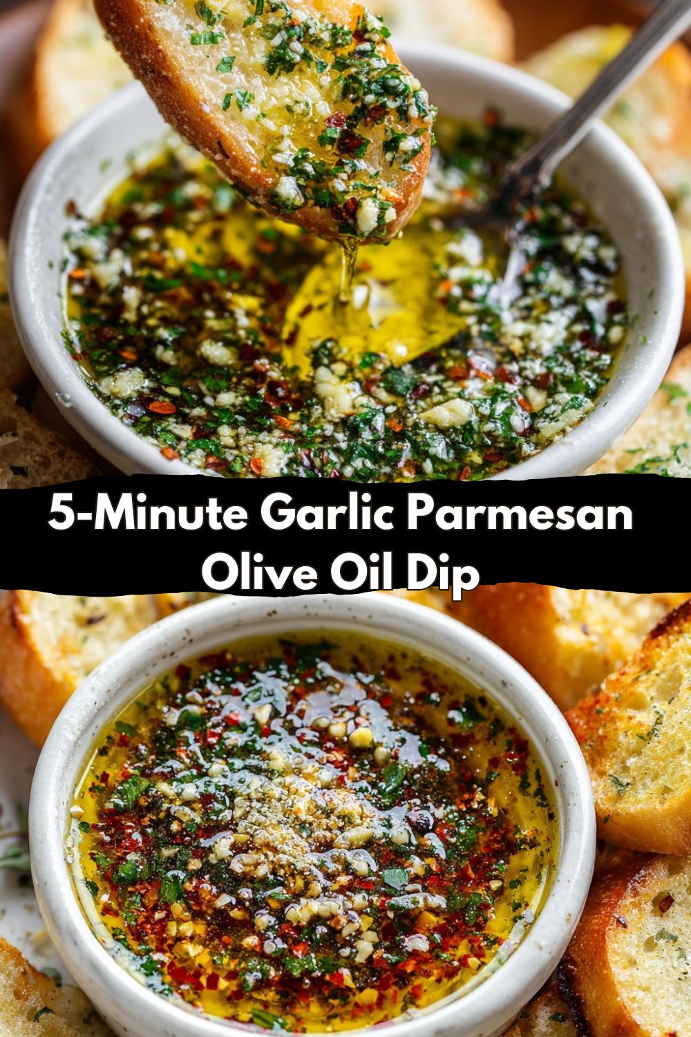 5-Minute Garlic Olive Oil Dip