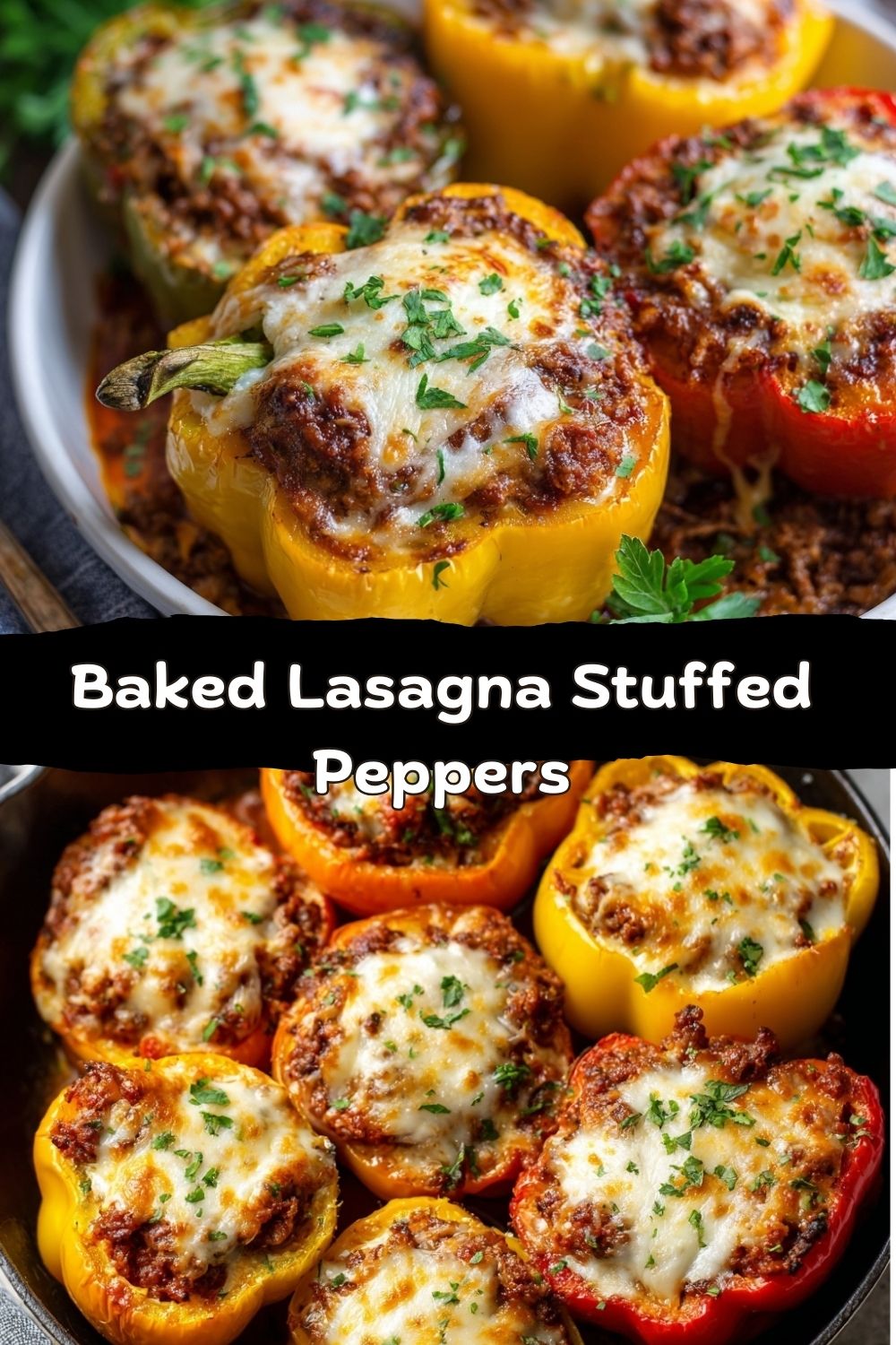Baked Lasagna Stuffed Peppers