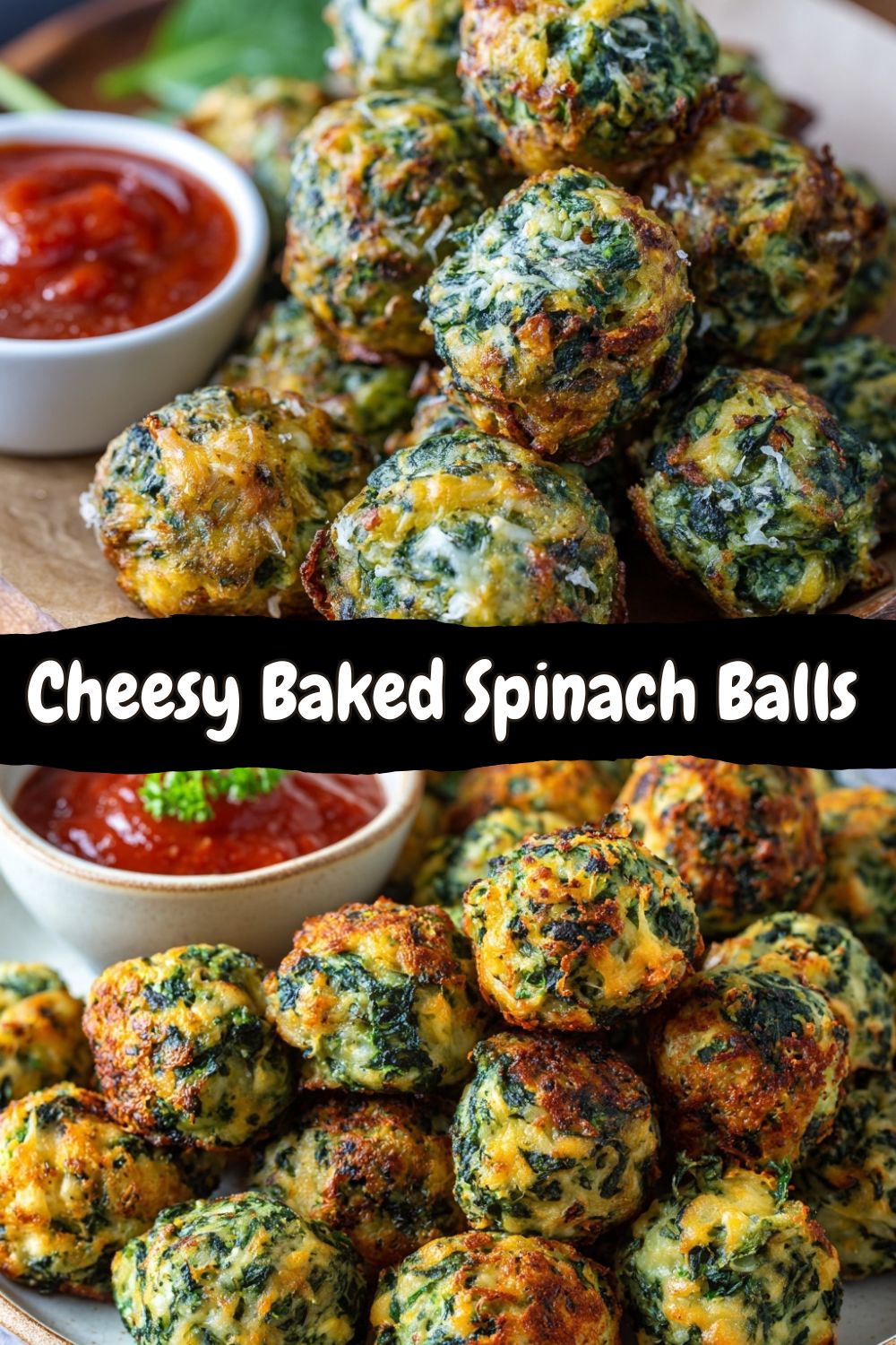 Cheesy Baked Spinach Balls