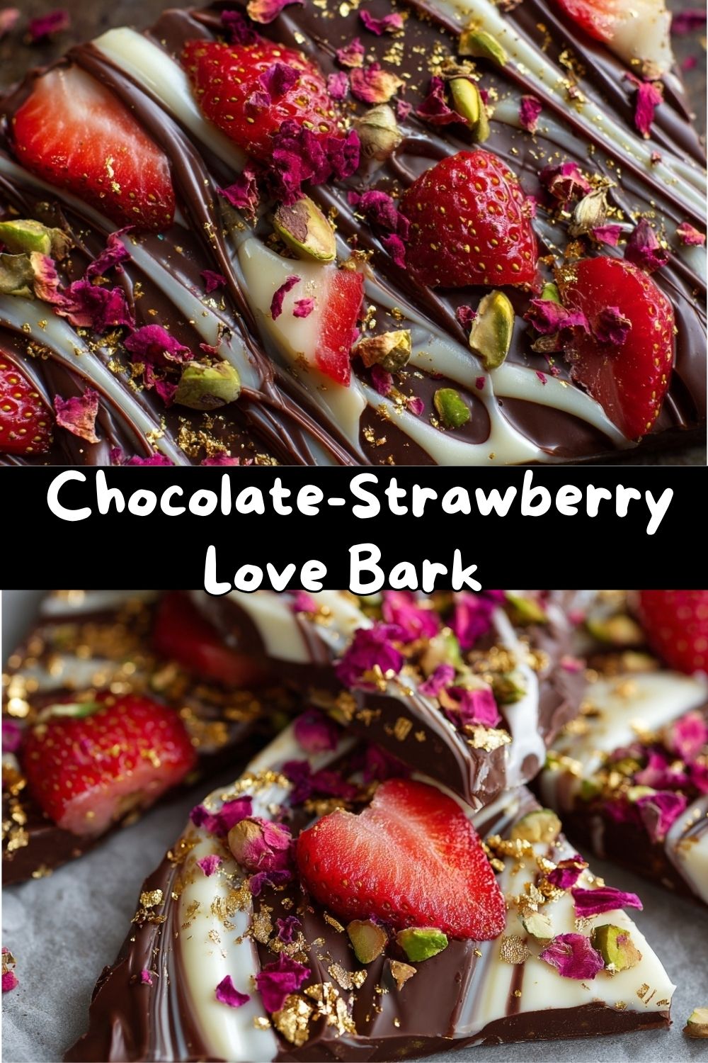 Chocolate-Strawberry Love Bark