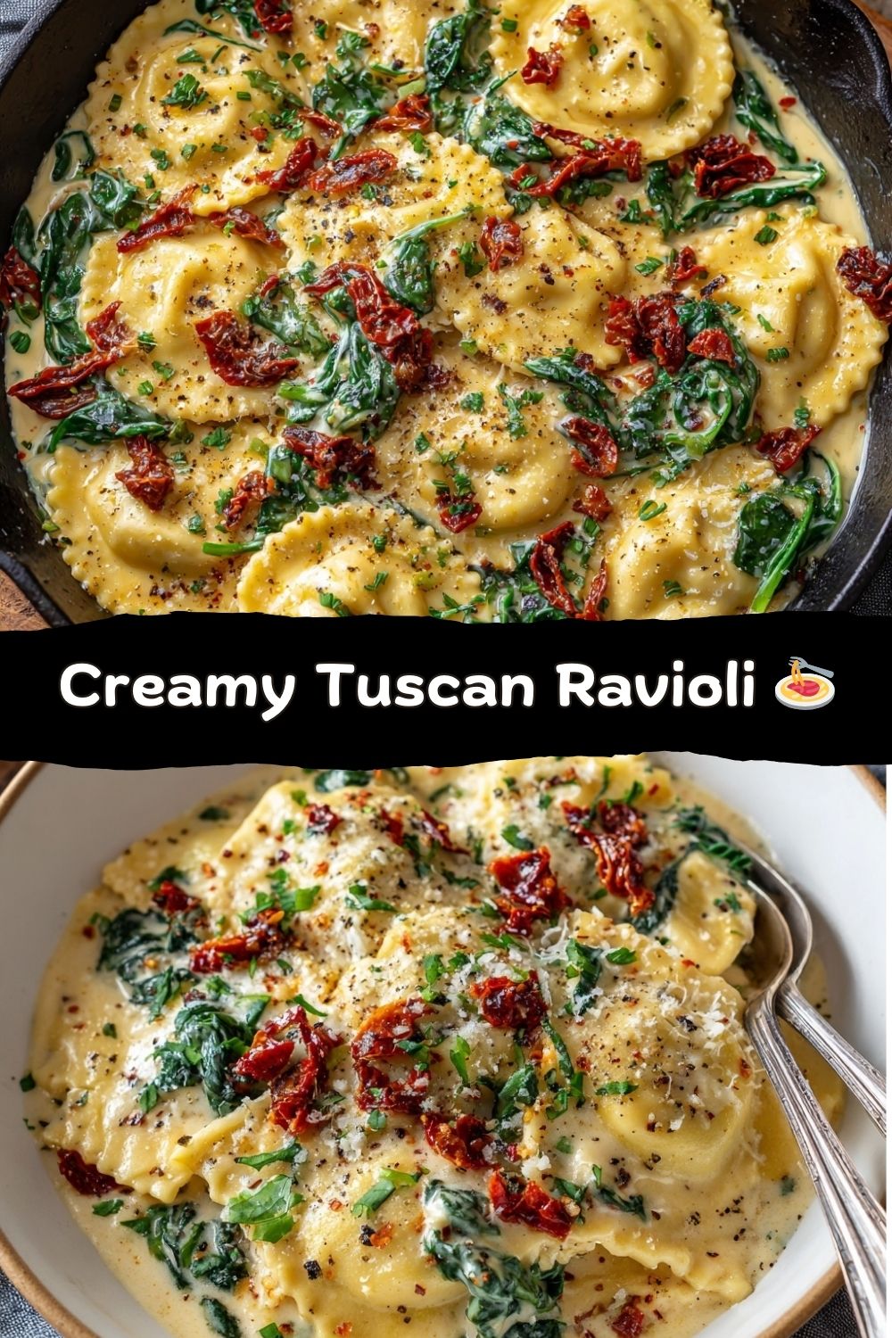 Creamy Tuscan Ravioli