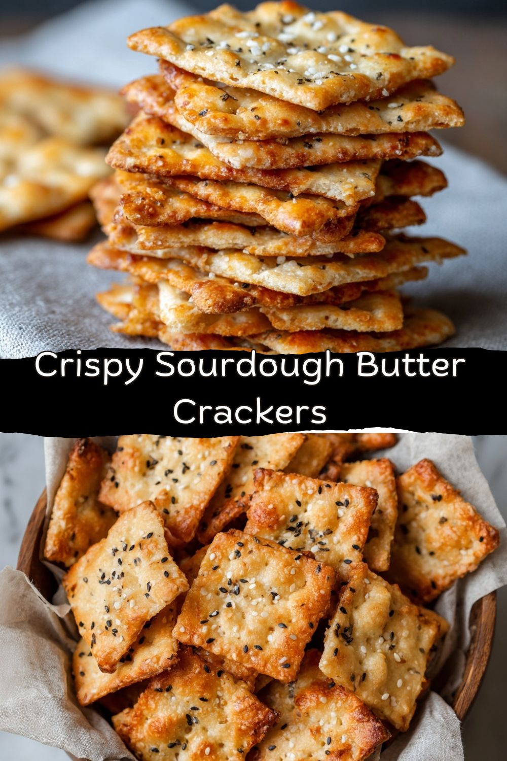 Crispy Sourdough Butter Crackers